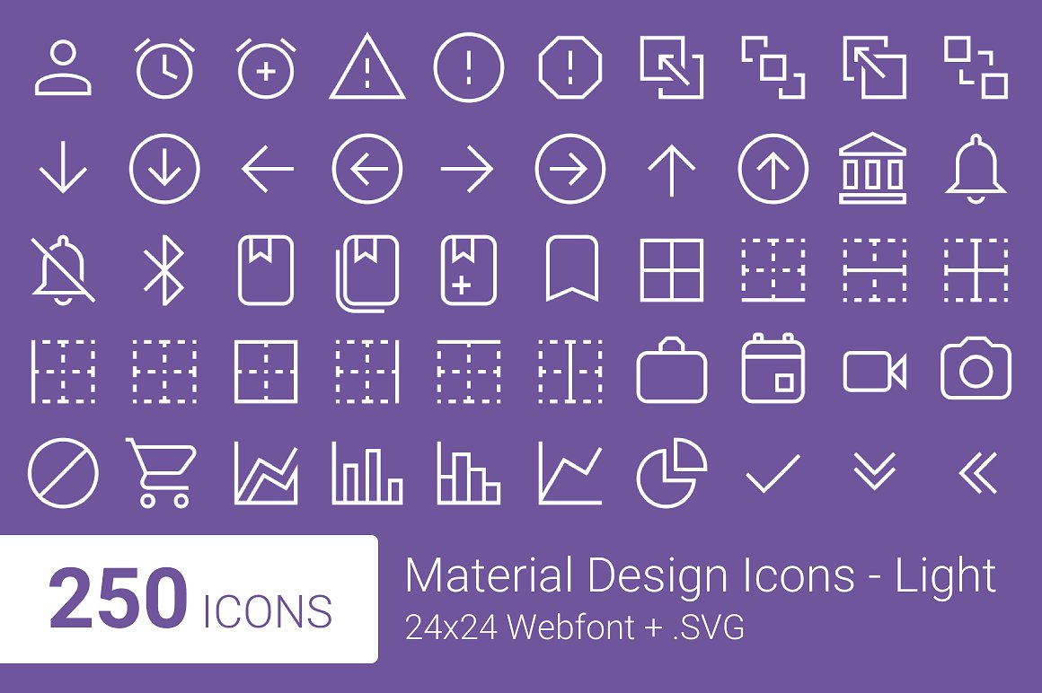 Material Design Icons Light