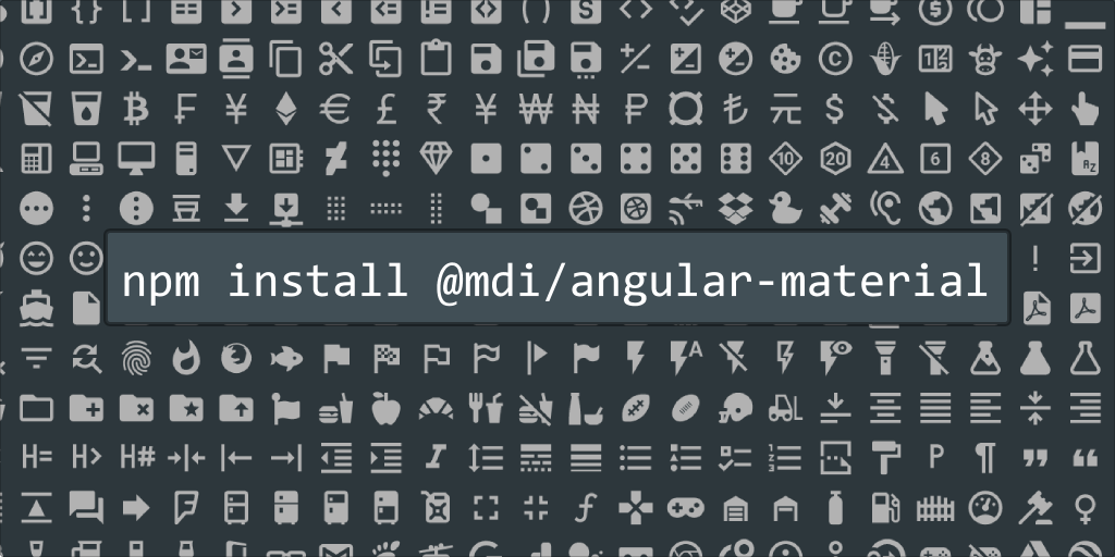 NPM mdi/angularmaterial