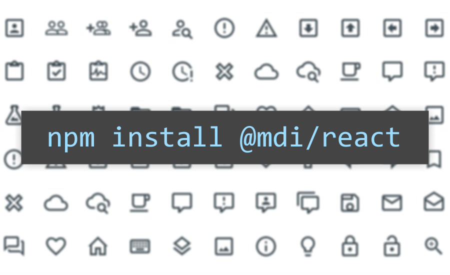 Release of @mdi/react